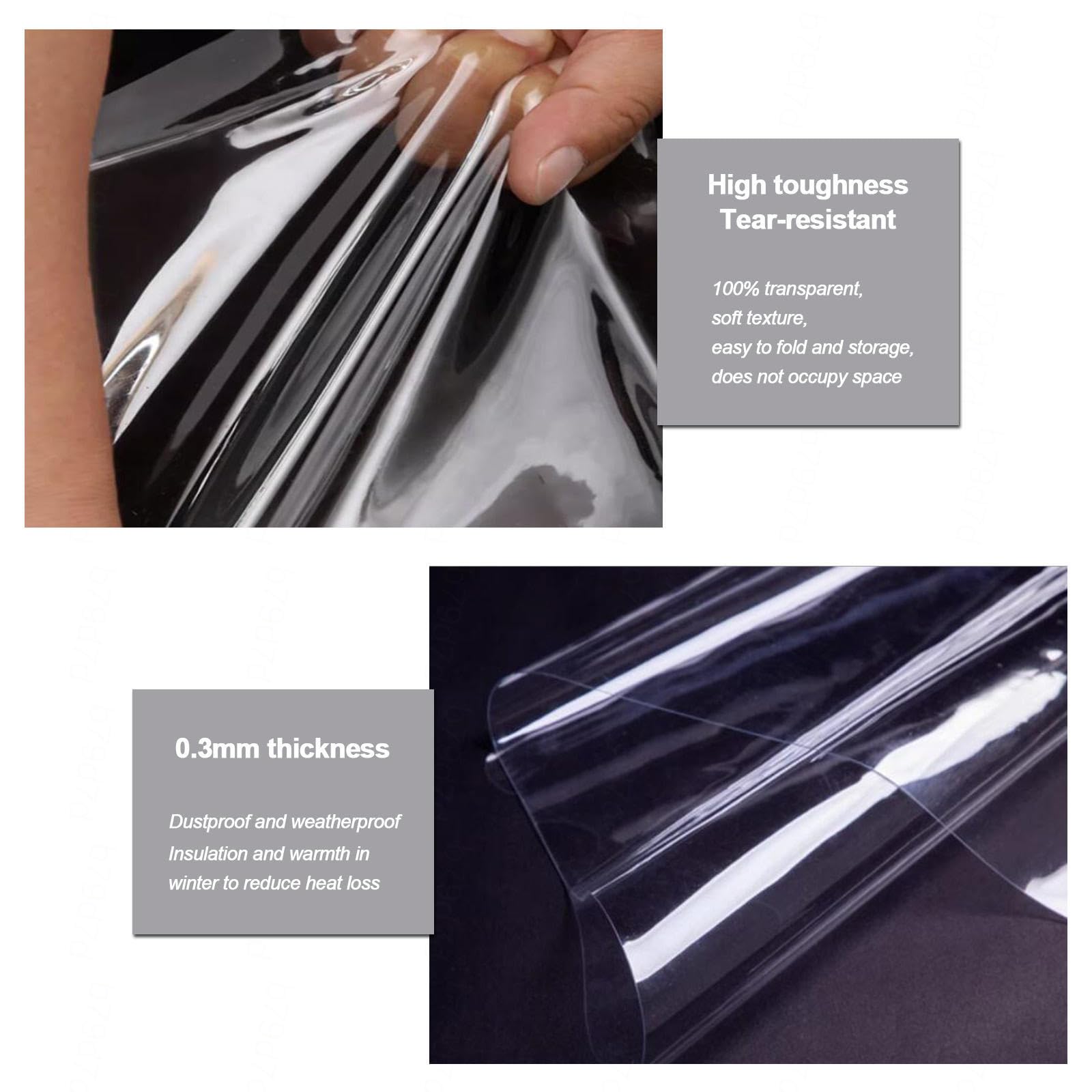 Lona Transparente Con Ojales - Resistente Al Agua, 560 G/m²