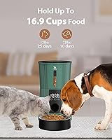 Vista 5 de Petory Comederos automáticos temporizados para gatos, dispensador programable de alimentos secos de 4 litros para gatos y perros pequeños