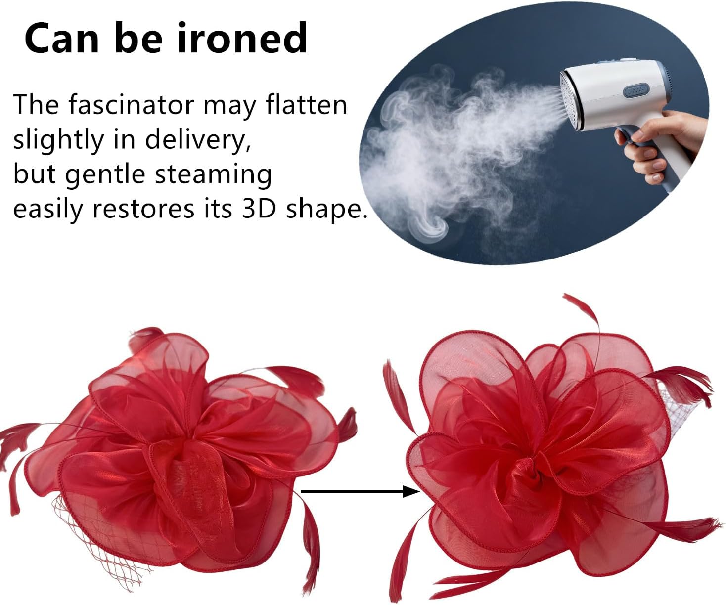 SAFERIN Women's Fascinators Feathers Tea Party Hat Veil Headband with Hair Clip for Cocktail Church - Image 7