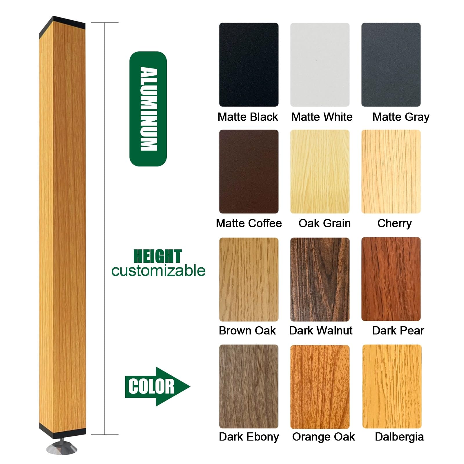 Divisorio per Ambienti ， divisori per stanze, doghe regolabili/parete divisoria dal pavimento al soffitto, pali di separazione stanze colonne ，schermo per la privacy(4 root,220cm/86.6in/7.21ft)