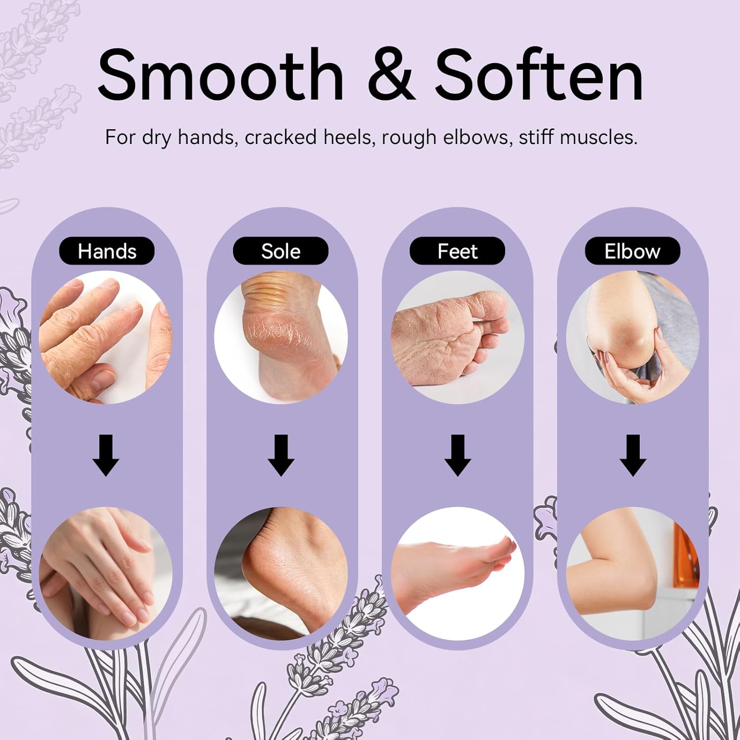 Rospeil 10 packs Paraffin Wax Refills of Lavender scent, Paraffin Wax for Paraffin Bath, Moisturizing for Hands and Feet