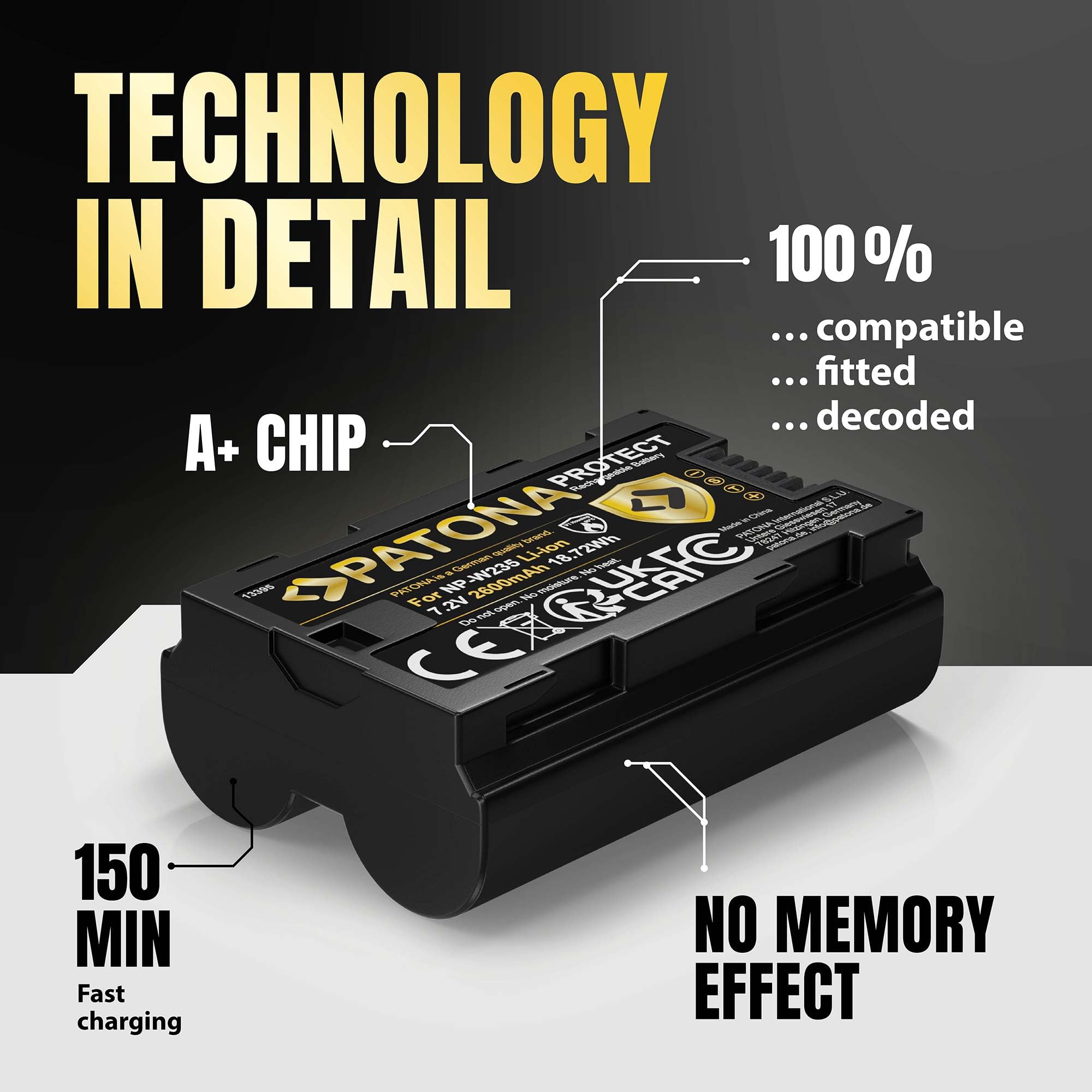 PATONA 2X Protect Akumulator do Fujifilm NP-W235 NP W235 2600mAh 7.2V