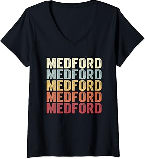 Womens Medford Wisconsin Medford WI Retro Vintage Text V-Neck T-Shirt