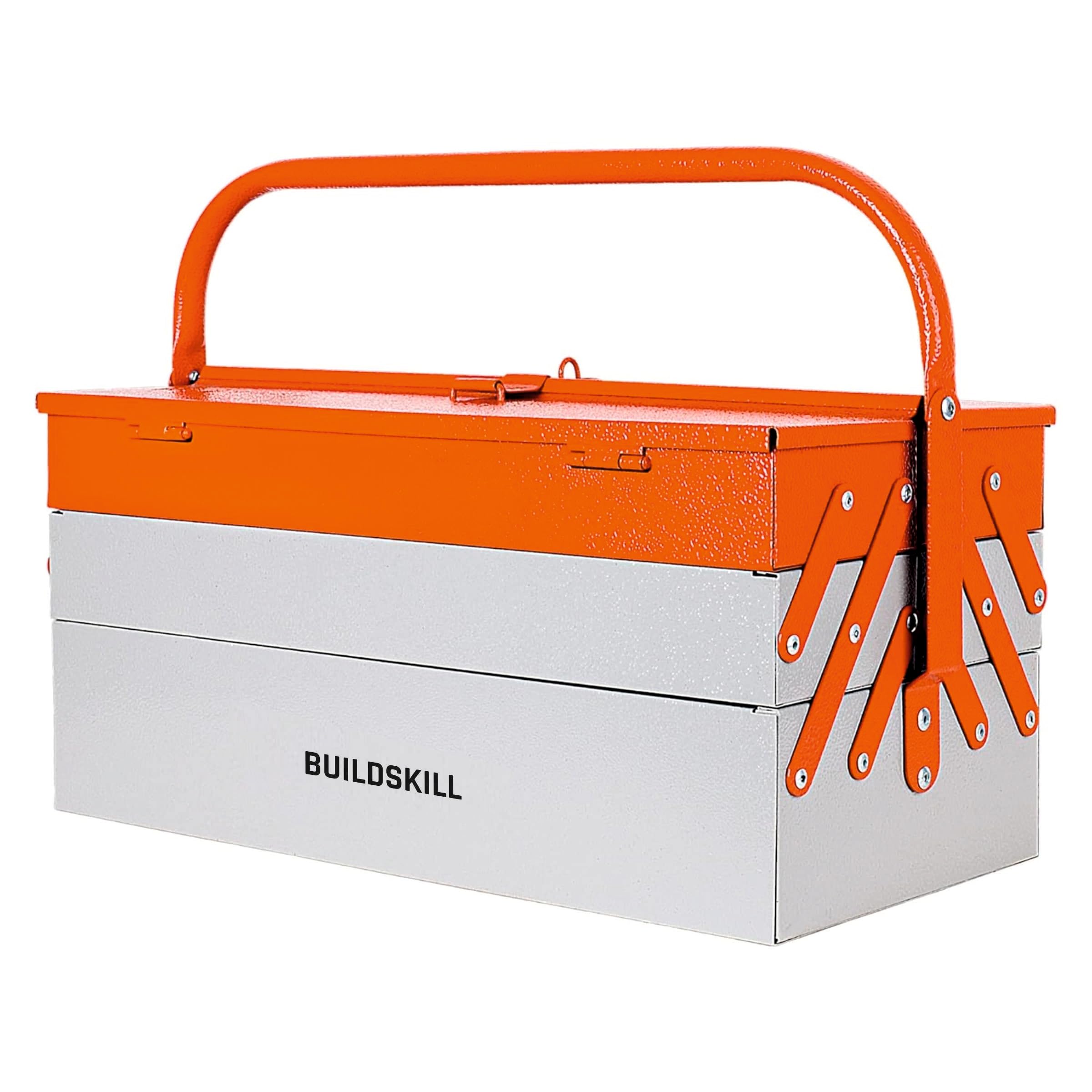 Buildskill 17" Metal Tool Box for Home Use, Large Capacity 5-Cabinet Toolbox for Carpenter Tools, Tool Organizer with Secure Lock, Ideal Tool Box for Home Use, Sturdy Empty Tools Box, Toolbox Kit (B088RSDX6T) Amazon Price History, Amazon Price Tracker