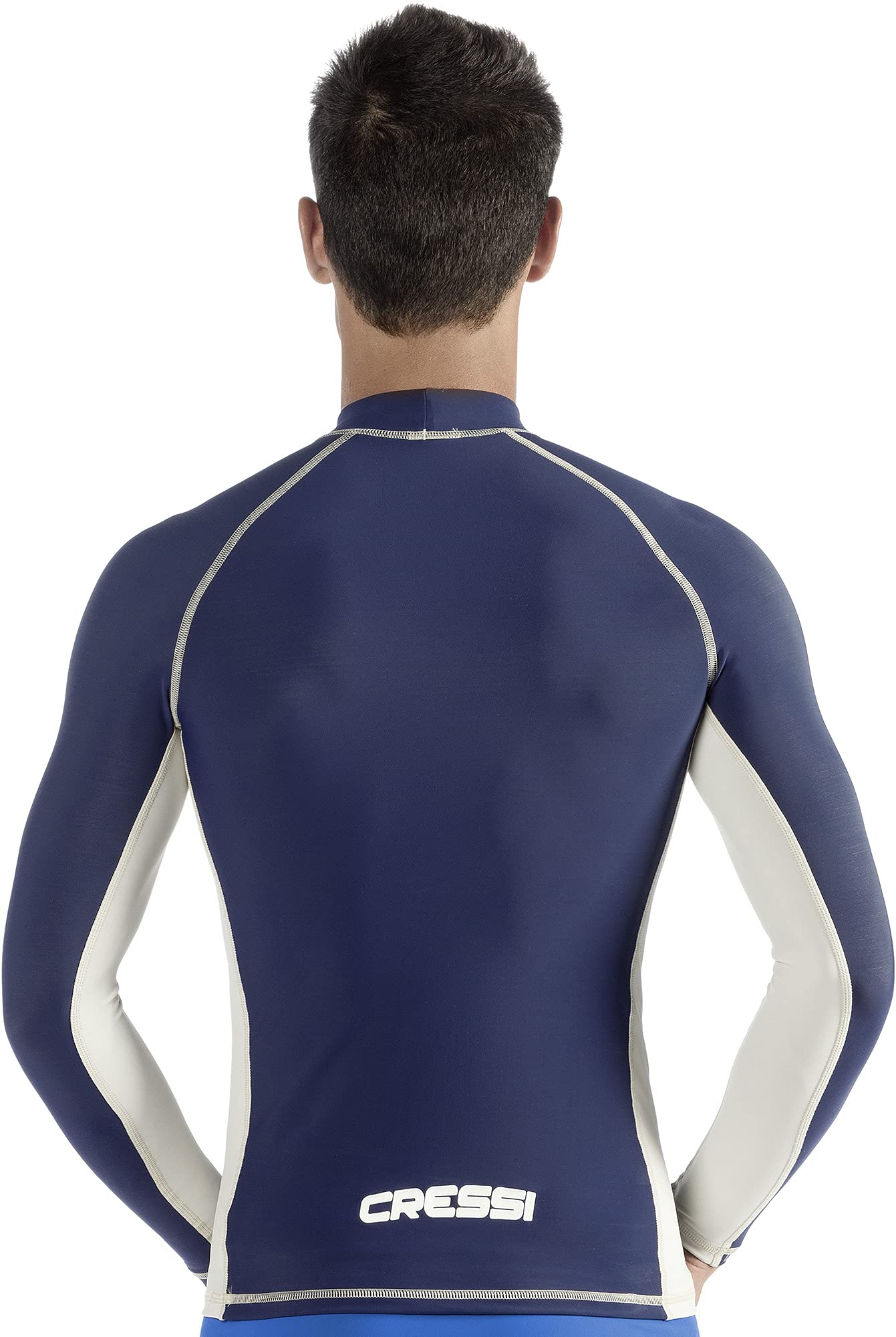 Cressi Rash Guard T-Shirt Homme Manches Courtes - Protection UV50+ Anti Soleil Et Vent - Noir Ou Bleu