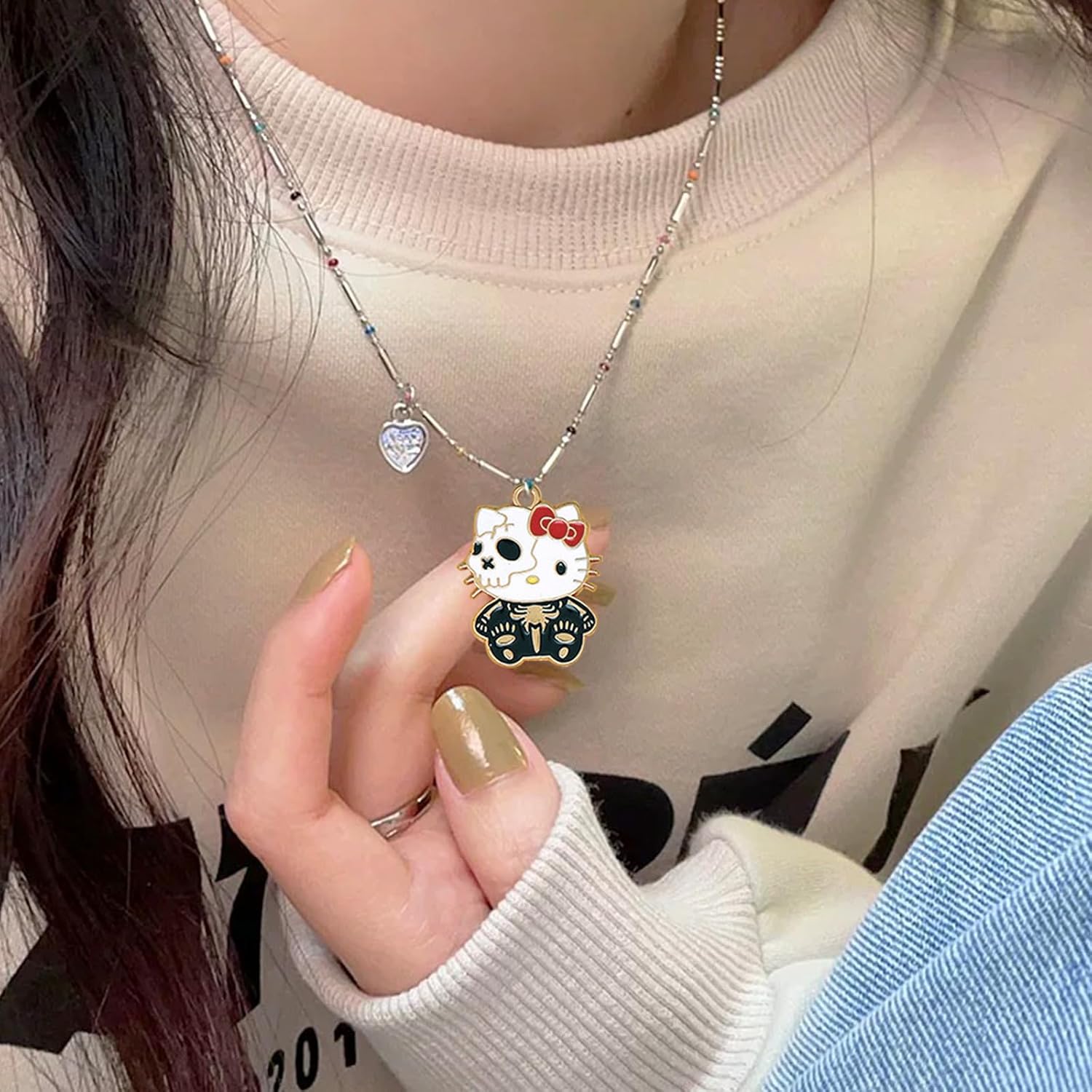 Halloween Cat Charms for Jewelry Making and Crafting - Enamel Pumpkin Charms for Bracelets Earrings Necklaces Keychains DIY Crafts (33Pcs Halloween Cat) - Image 3