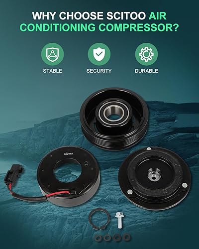 Miniatura 42 de SCITOO Compresor de CA para Acura TSX 2.4L 2004 2005 2006 2007 2008, CO 10849T Compresor de aire acondicionado con embrague 38810RBBA01 10360661