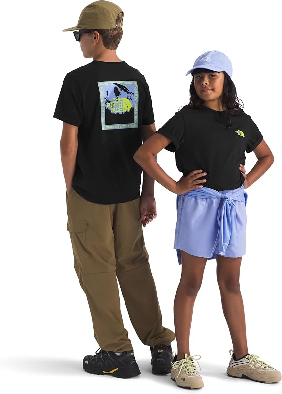 remera de manga corta para niños Stay Exploring - remera gráfica informal para niños y niñas, tela de algodón suave