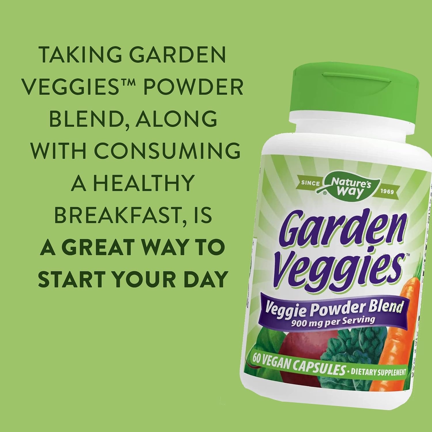 Nature's Way Garden Veggies, Veggie Blend, 60 Capsules