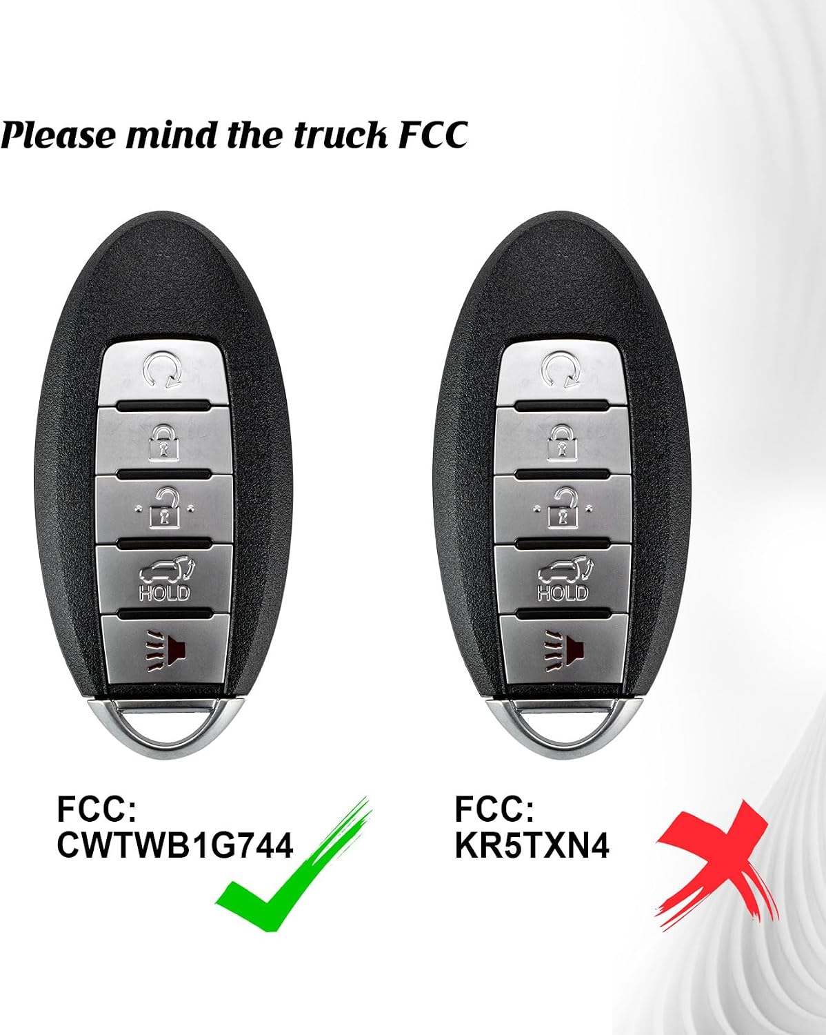 Keyless Entry Fob Flip Remote Control Self Programmble Car Key Replacement for 2013 Infiniti QX56/2014-2017 QX80 with FCC: CWTWB1G744 (CWTWB1G744/Self Programmable Remote)