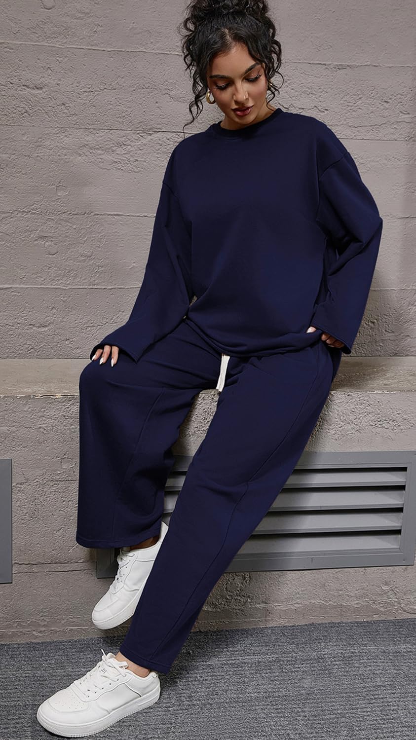 Women's 2 Piece Autumn Winter New Women's Tracksuit Set Long Sleeve Sweatshirt & Pants Casual Sportswear - Image 6