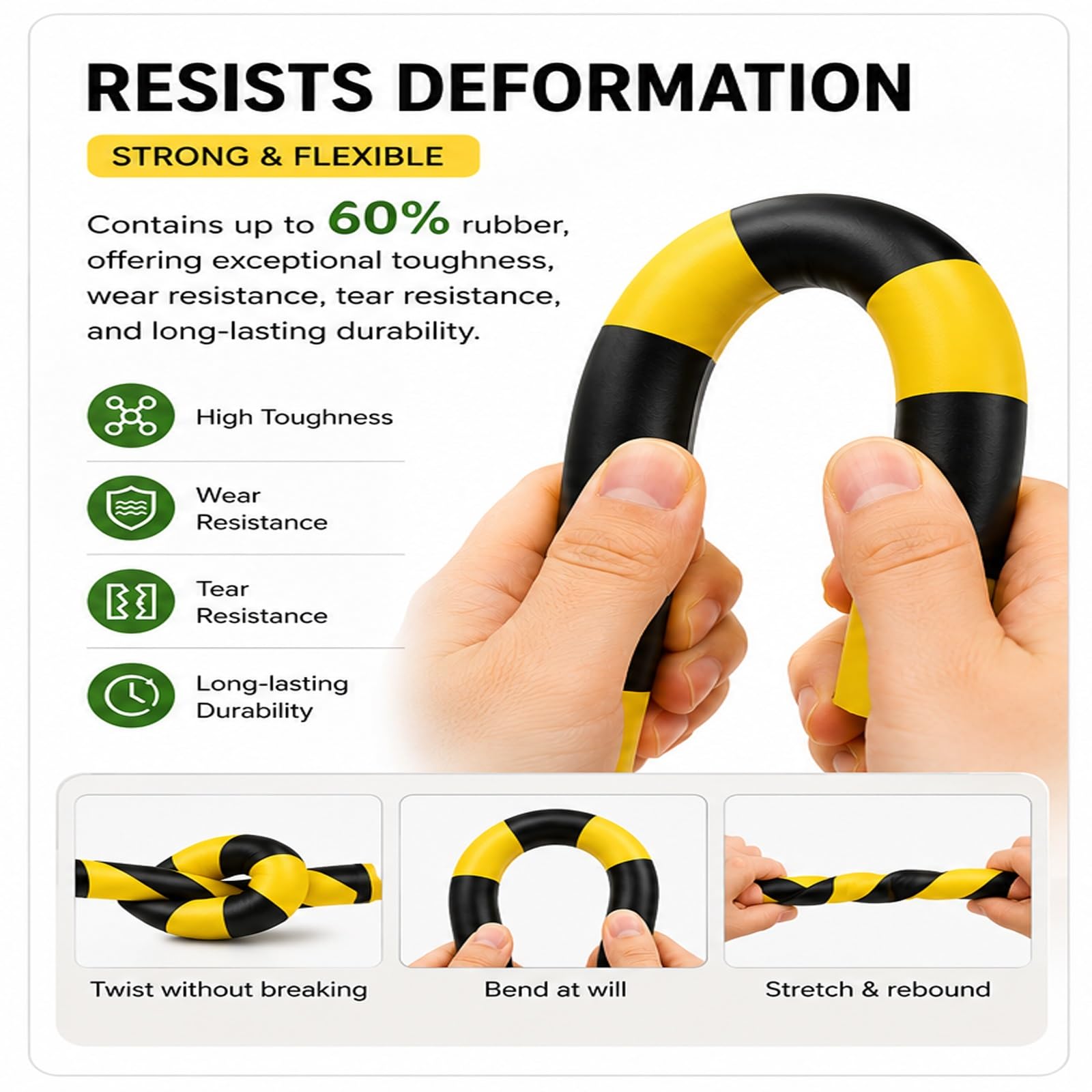 3-Pack Protectores de Esquinas en L Heavy Duty, Parachoques de Espuma de Seguridad Amarillo Negro 60% Caucho, Protector de Bordes Autoadhesivo para Columnas de Almacén, Paredes de Garaje