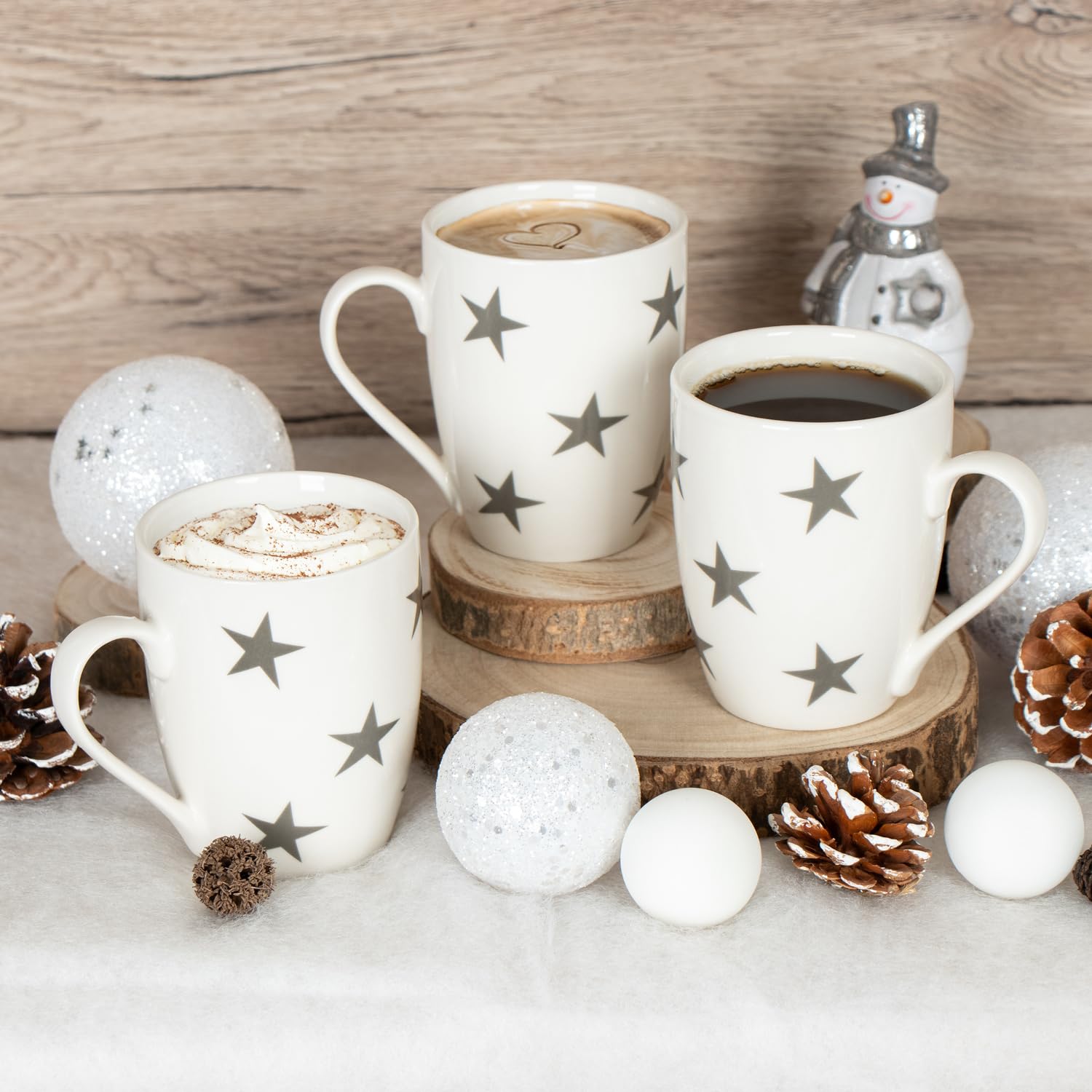 Set Scaldabevande YumSur Natalizio - Tazza In Ceramica Con Piastra Riscaldante, Spegnimento Automatico - Foto 2