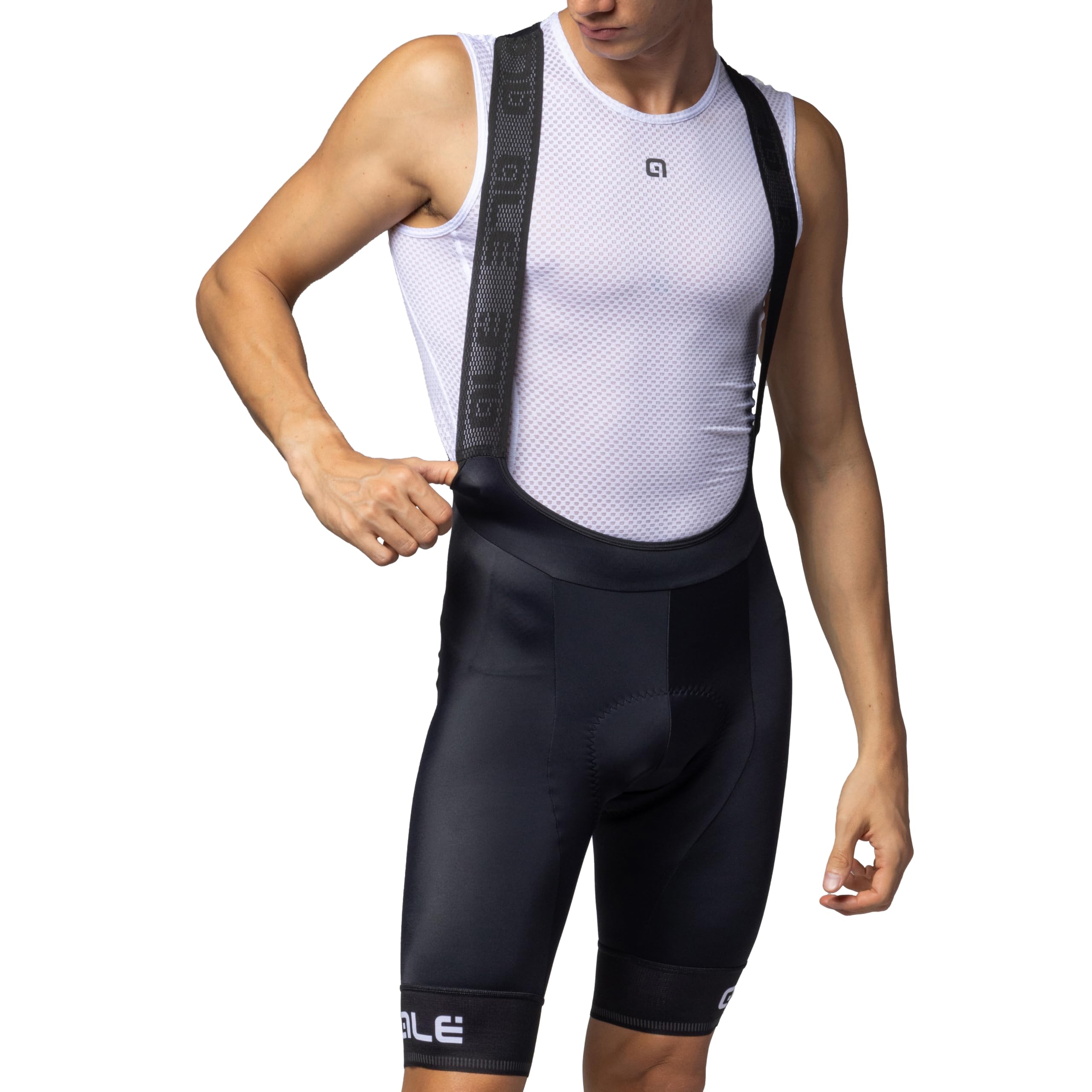 Alé Cycling Men's Pragma Corsa 2.0 Bib Shorts, White, L