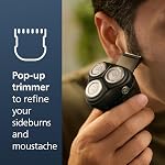 Philips Shaver 3000 Series, Wet and Dry Electric Shaver, SkinProtect Technology, Pop-up Trimmer, P-cap, Deep Blue, Model S3144/00