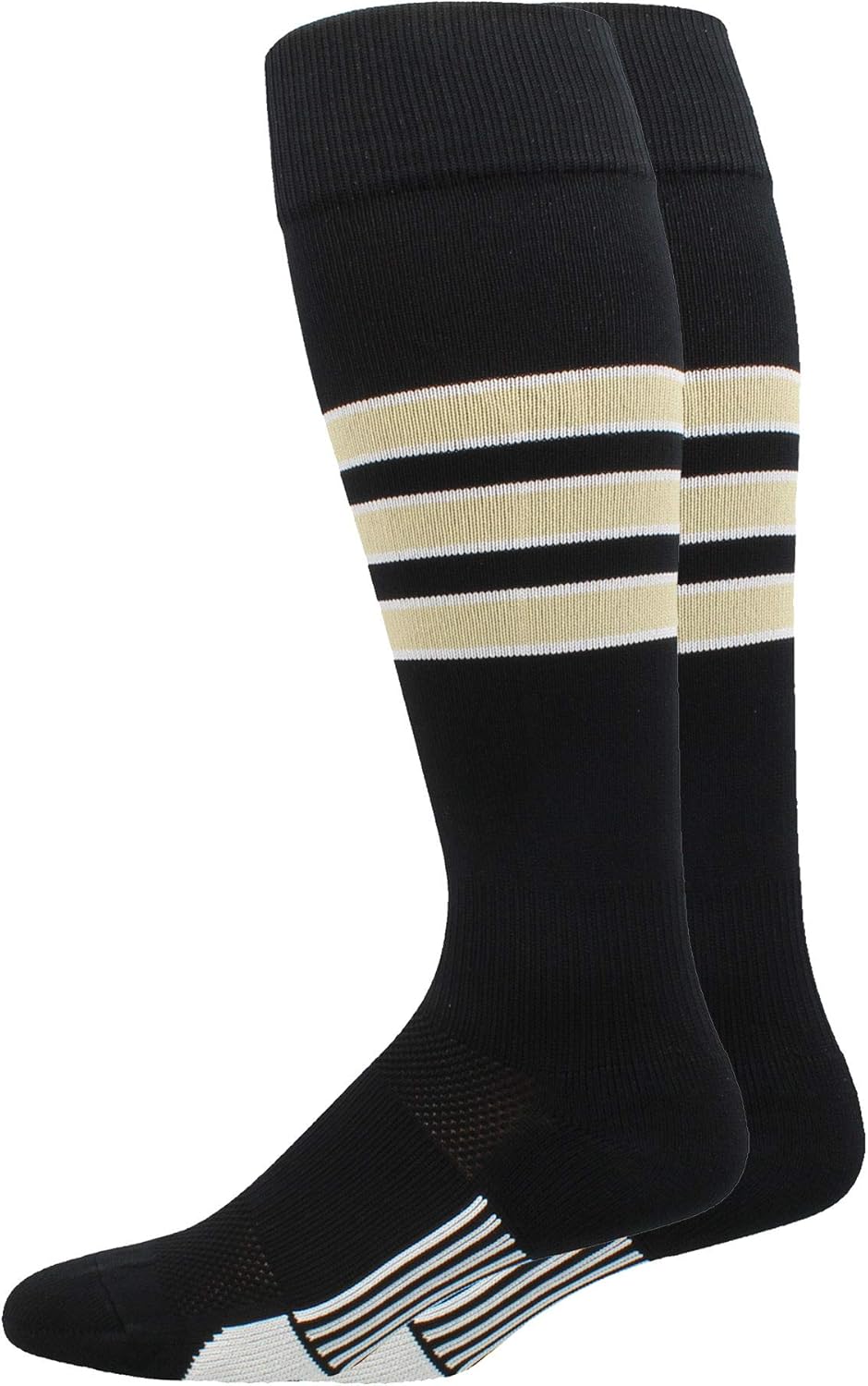 MadSportsStuff Dugout Striped Baseball Socks | Youth & Adult Over the Calf | Made in the USA