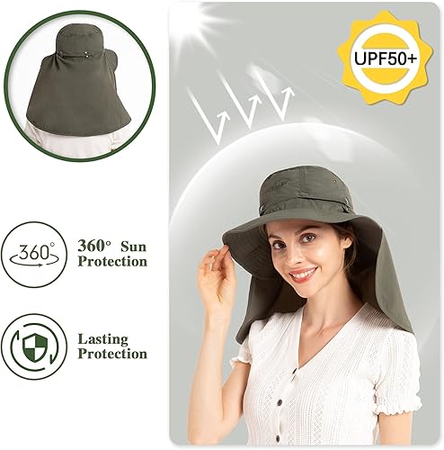 Miniatura 3 de Palmyth Sombrero de red de cabeza, sombrero de sol Safari Hat