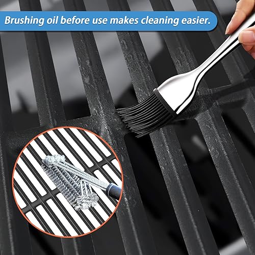 Miniatura 5 de Rejilla de parrilla para Weber Genesis 300 - Piezas de repuesto de plancha de hierro fundido para Weber 66095 66802,66805, 18.8"