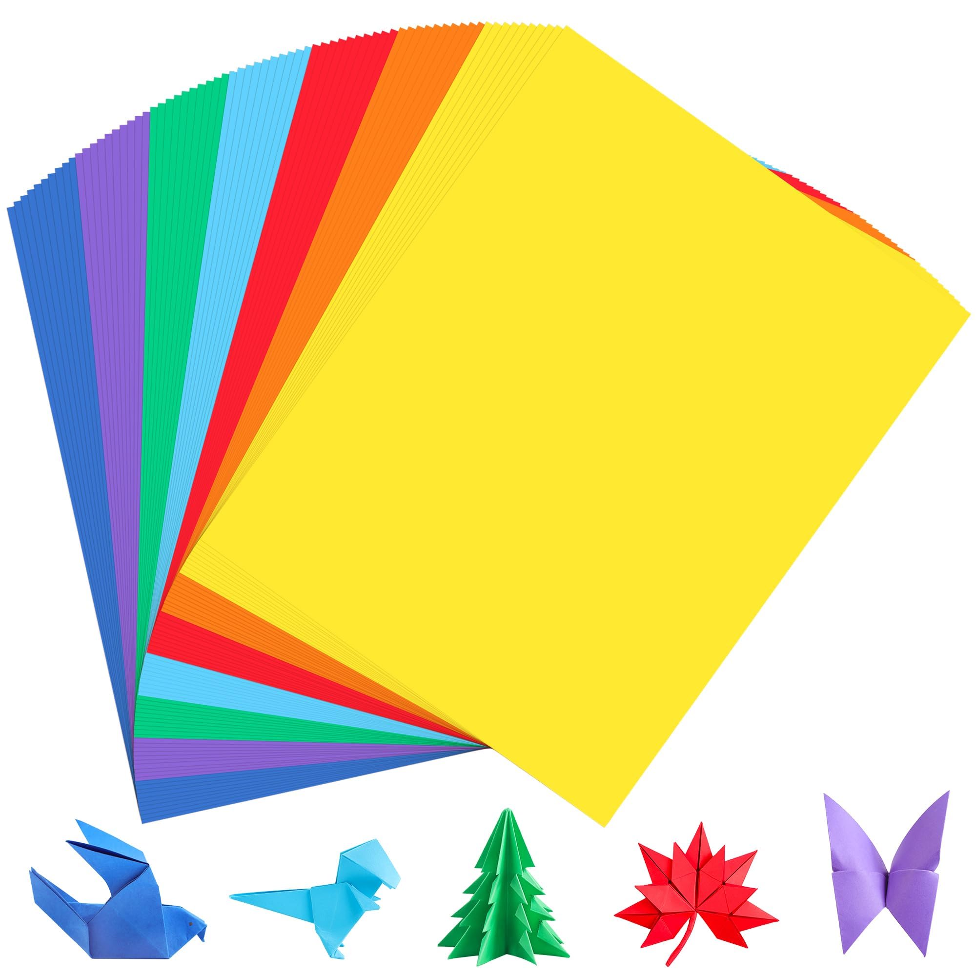 Amazon.com : 70 Sheets Colored Cardstock -7 Colors 8.5 x 11 inch