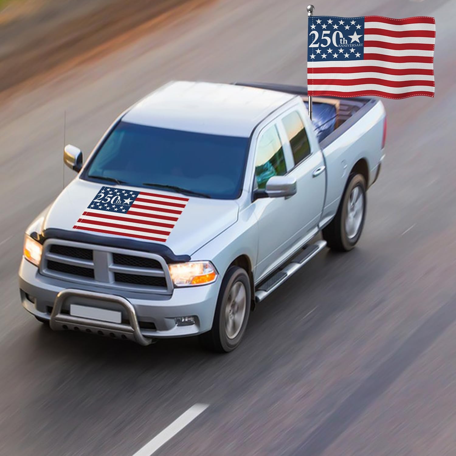 250th Anniversary American Flag 2.5x4ft 250 Years 4th of July Freedom 1776 2026 Patriotic Banner Double Sided Premium Burlap Heavy Duty Pole Sleeve Durable Wall Outdoor Patio Celebration