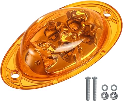 Miniatura 8 de Partsam Para Freightliner Cascadia - Luces LED de señal de giro LED ámbar 5-2835-SMD, reemplazo sellado para Freightliner LED lateral de cabina