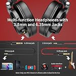OneOdio A71 Casque filaire supra-auriculaire, Microphone intégré, Casque de studio avec SharePort, Casque pliable pour enregistrement et mixage professionnel avec son haute résolution pour DJ, ampli guitare, ordinateur PC