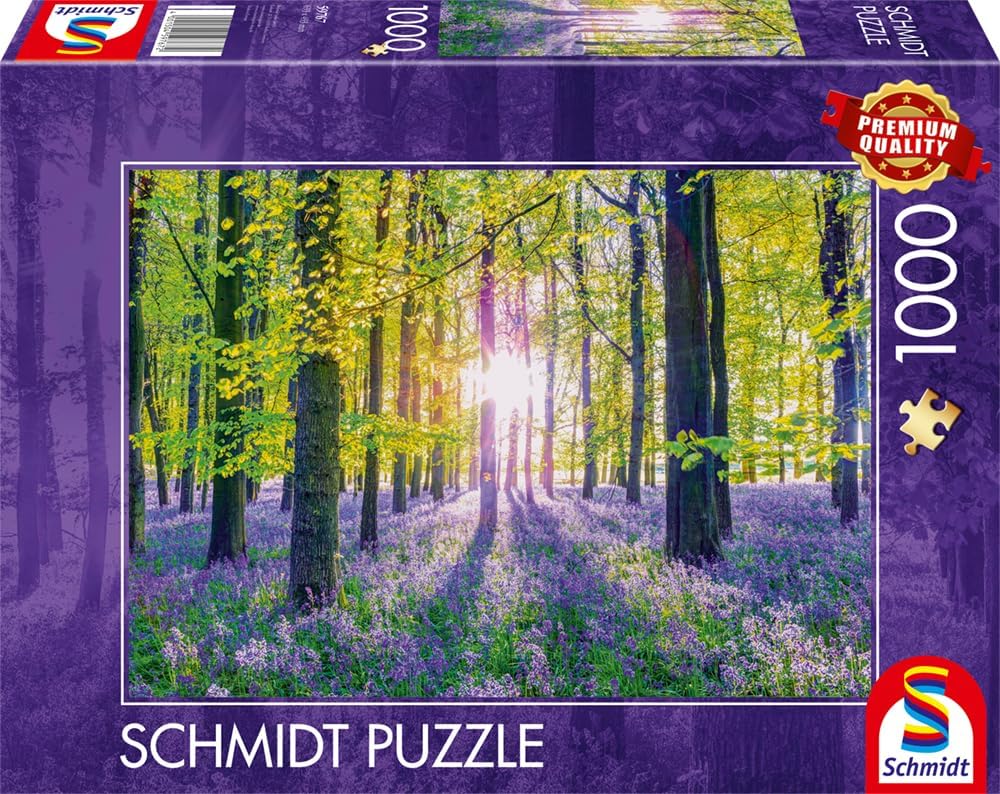 Schmidt Spiele 59767 Delicate Bellflowers in The Forest, 1000 Piece Puzzle