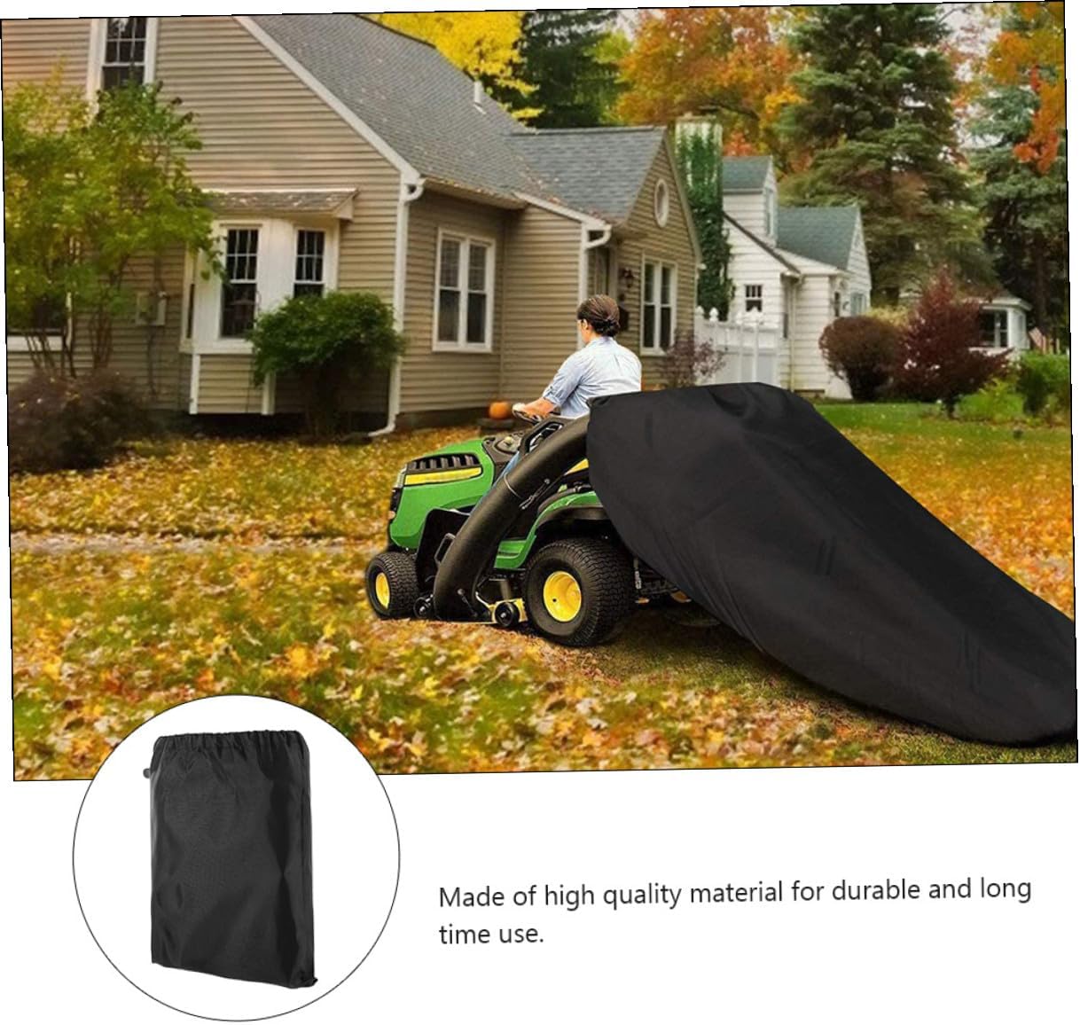 1pc Drawstring Garden Waste Bags Black Storage Container for Grass Branches Recyclables Easy to Use Grass Sweeper Capacity for Tidy Gardens