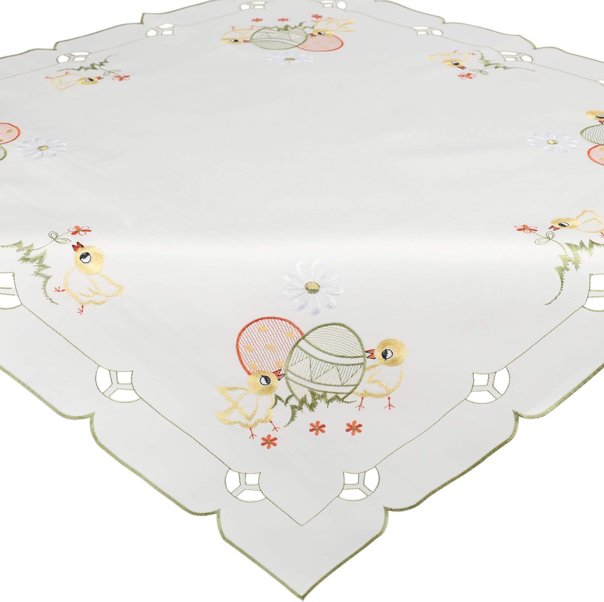 Betz Easter tablecloth table cloth 80x80 cm with chicken embroidery