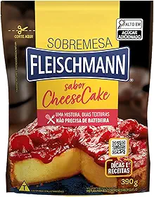 Mistura para Bolo Cremoso Cheesecake Fleischmann Sachê 390g