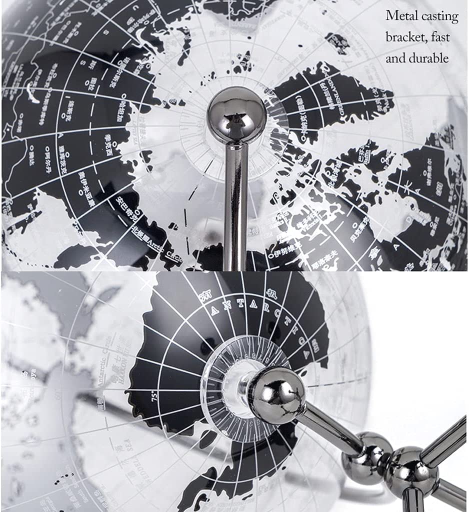 globe terrestre, Globe géographique support bois 2 en 1 illuminé 32cm veilleuse(Color)
