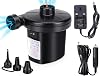 Electric Air Pump, Air Pump for Quick InflatorDeflator with 3 Nozzles, Camping Electric Pumps Portable HomeCar, Air Mattress Pump for Inflatable BoatAir MattressPoolInflated ToyYoga Ball