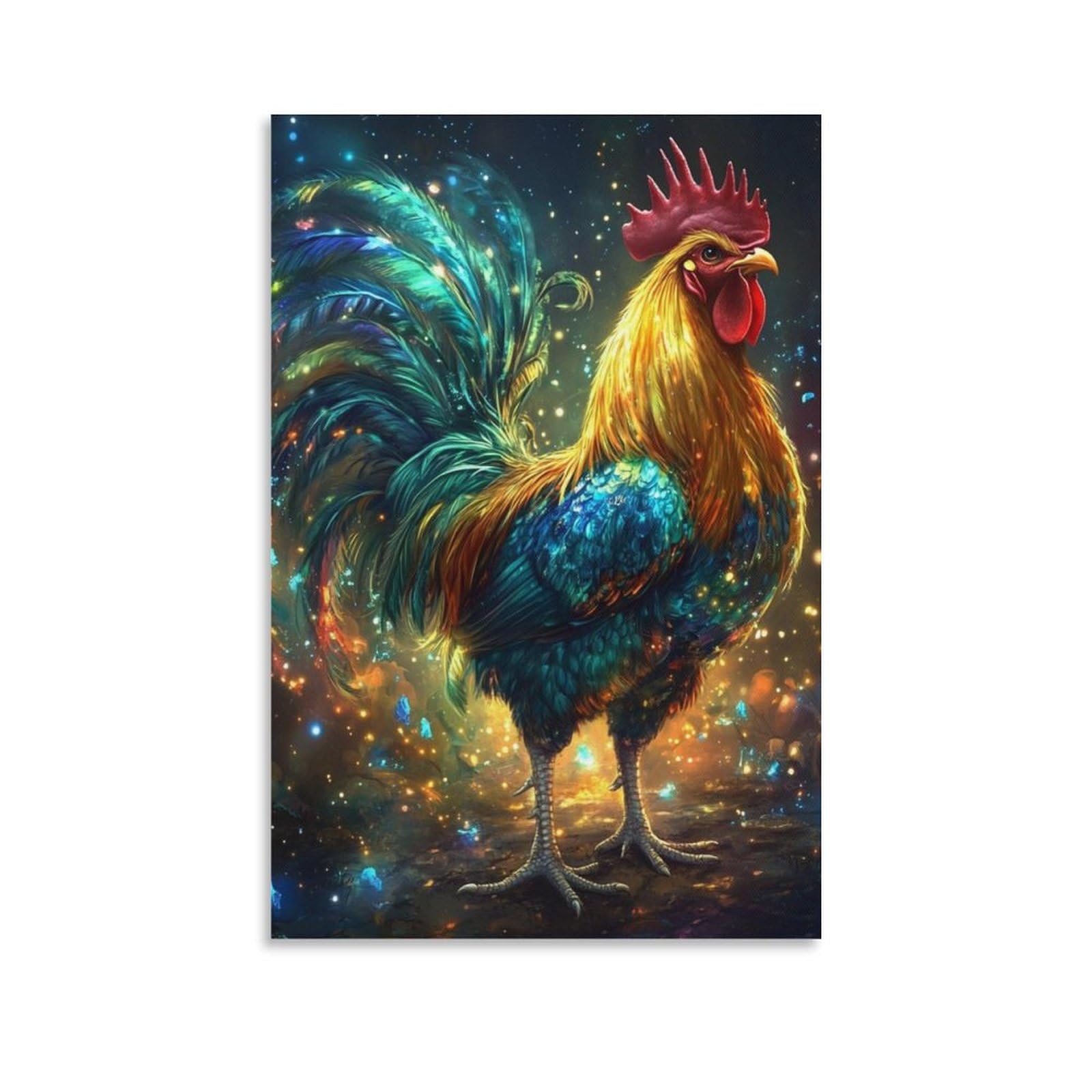 Cuadros decorativos en lienzo de gallo para salón y paredes de casa 6