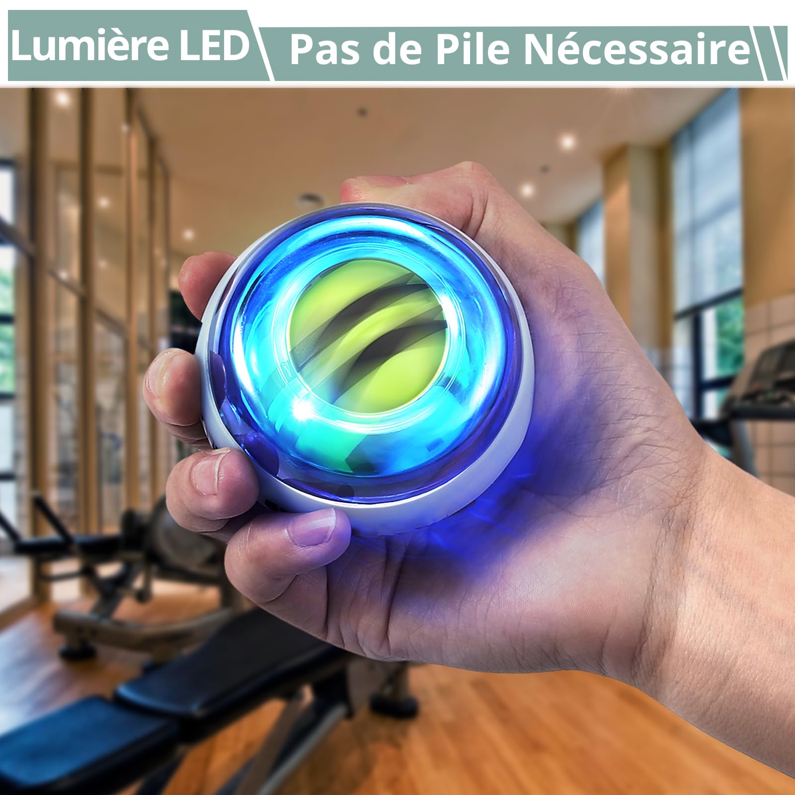 COLFULINE Balle de Poignet de Puissance Exercices de Poignet à Démarrage Automatique Balle de Force Boule de Gyroscope Exerciseur de Poignet et d'avant-Bras