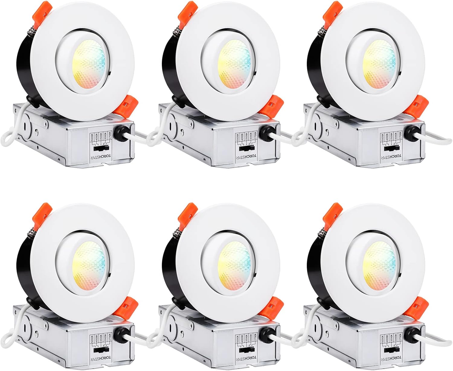 Buy TORCHSTAR 3 Inch 5CCT Gimbal Recessed Lighting, Dimmable Swivel