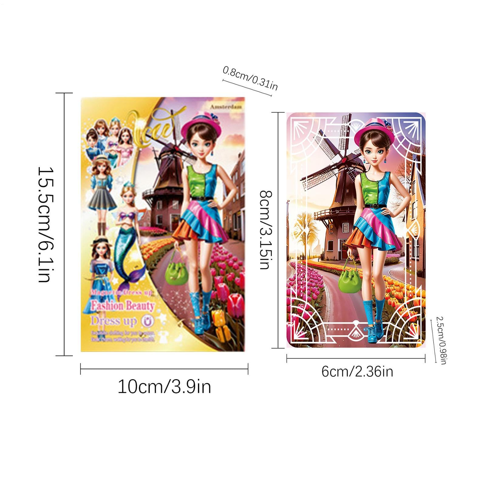 Magnetic Dress-Up - 130g Magnetic Dolls, Early Educational Fashion Designer Doll, Refer to description - Image 7