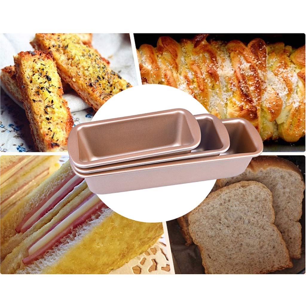 GCX- Molde de la Torta de la hornada Herramientas Rectangular bizcocho Pan del Molde Antiadherente Mini Tostadas Box Brownie Molde Conveniente (Size : S)