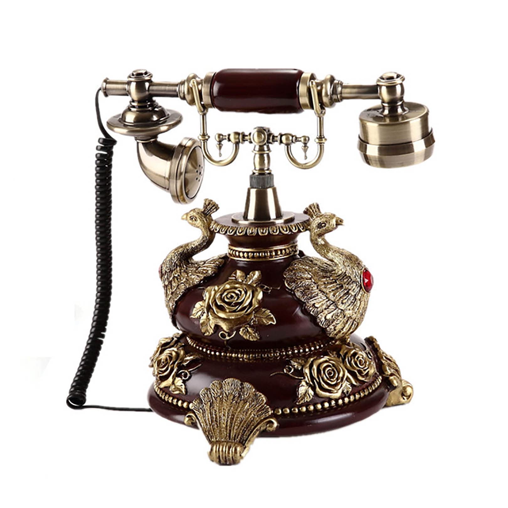 WangXLDD Telefono vintage retrò vecchio telefono telefono antico telefono fisso casa desktop fisso fisso fisso pulsante telefoni per ufficio casa famiglia (B)