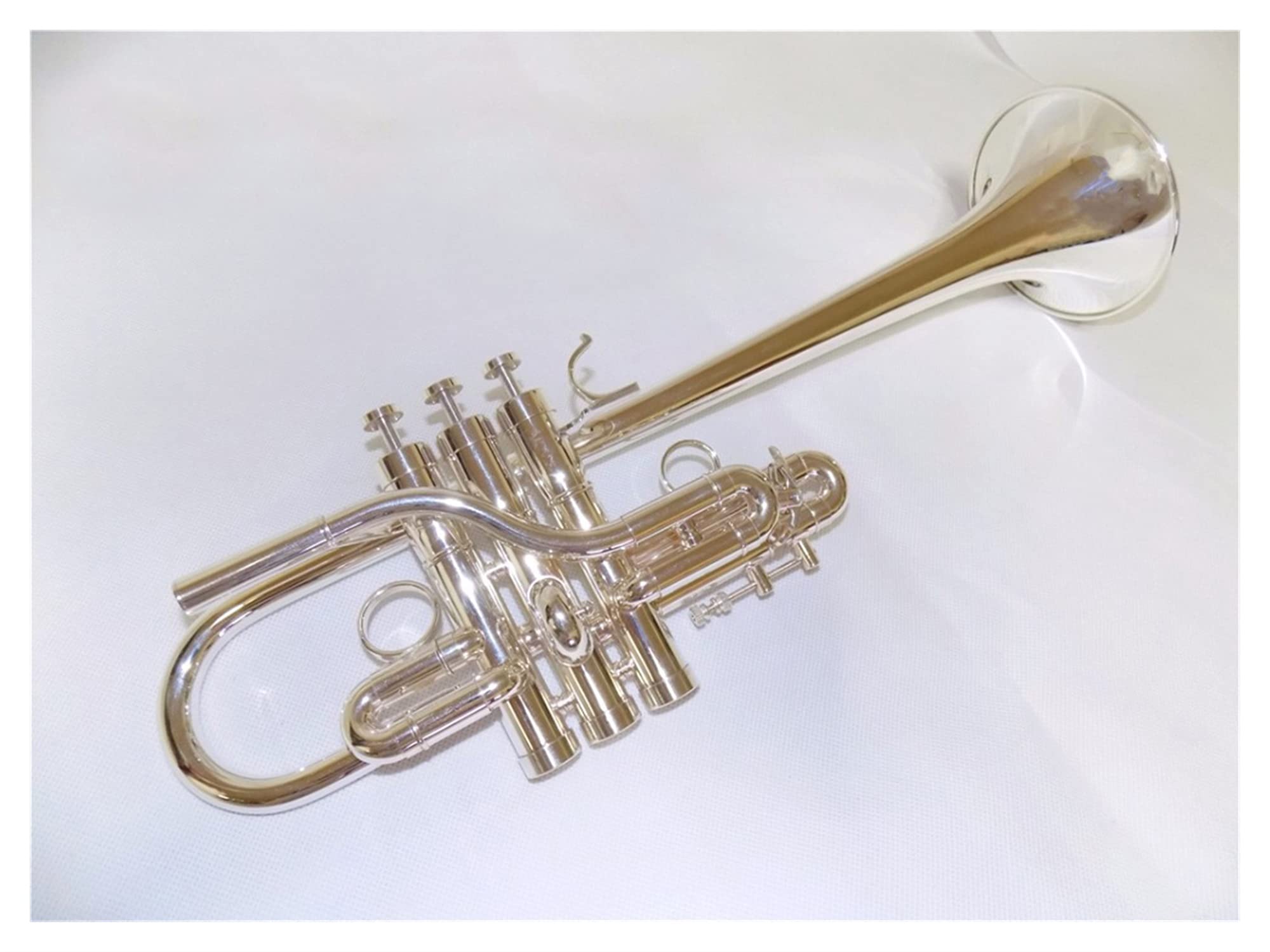 Trompeta de Estudiante Trompeta MIB/Re Válvulas Monel Trompetas Plateadas Instrumentos Musicales con Boquilla Y Estuche Trompeta de Estudiante