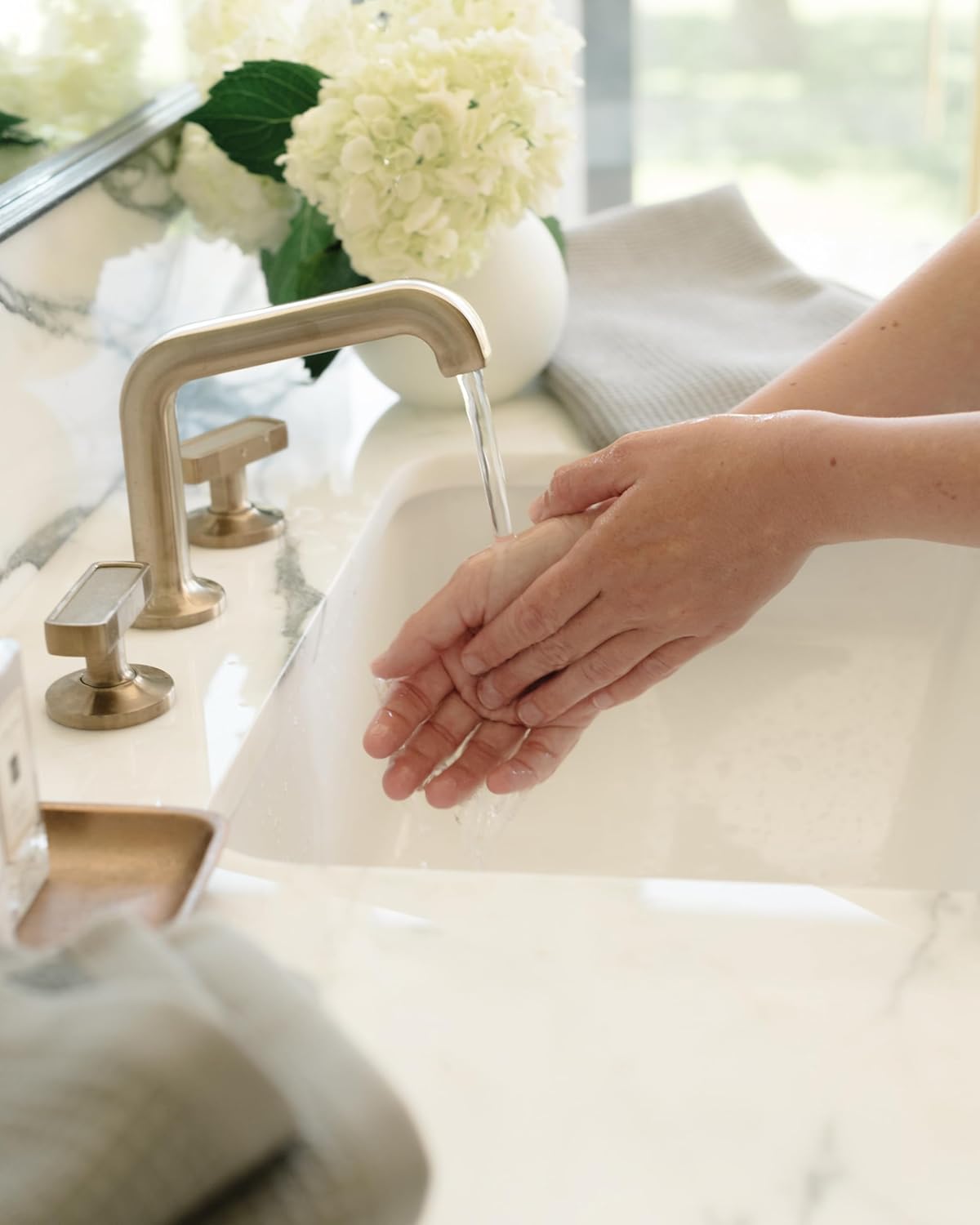 Cozy Earth Waffle Hand Towels - 60% Cotton 40% Viscose from Bamboo Hand Towels 20 x 30 Inches - Soft & Absorbent Terry, Reversible Mini Textured Waffle & Weave Pattern - 2 Pack