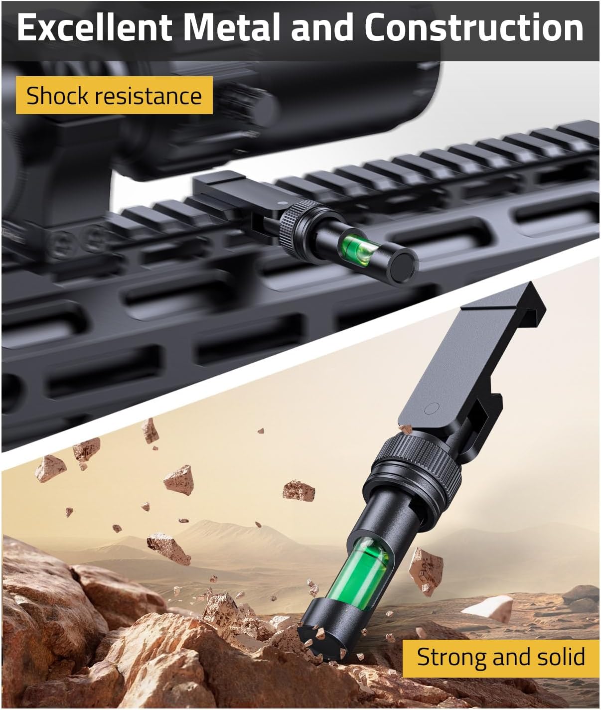 CVLIFE Fold Away Scope Leveling Kit - Precision Scope Leveling Tool with Picatinny Anti-Cant Bubble Level