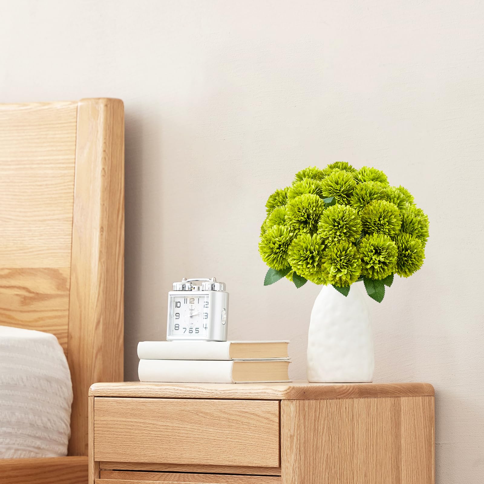 XIANNVXI 12 Bouquet Hortensia Fausse Vert Artificielle ChrysanthèMe Bouquet | ChrysanthèMe Bouquet De Fleurs Artificielles Pour La Maison Garden Party DéCoration Bouquets De MariéE