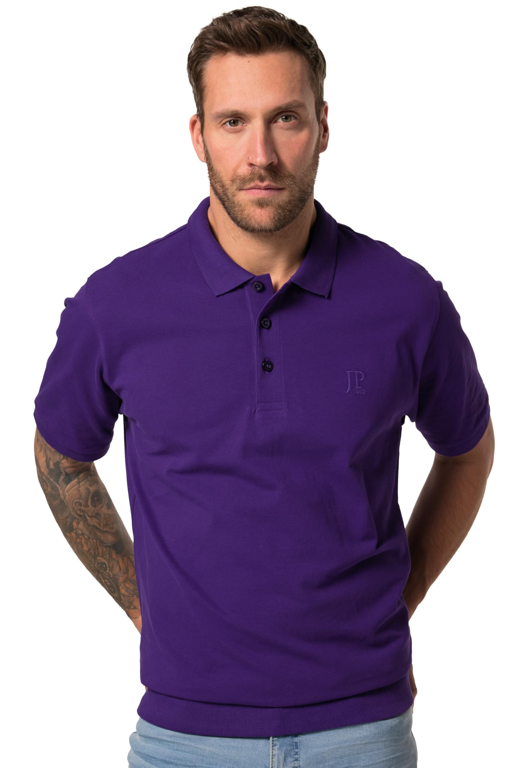 JP 1880 Herren große Größen Übergrößen Menswear L-8XL Poloshirt, Bauchfit, Basic, Halbarm, Piqué 712617