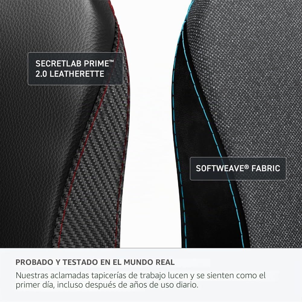 Secretlab Titan Evo Lite en BLACK3 Prime SoftWeave - Silla reclinable para computadora ergonómica y resistente con reposabrazos 4D y soporte lumbar, color negro