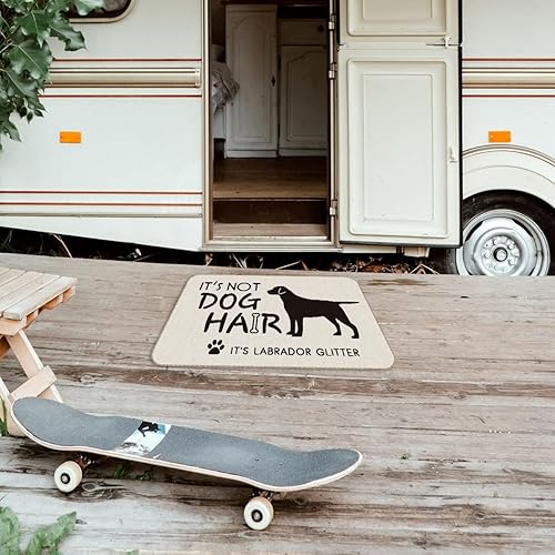 Miniatura 2 de Znzd Tapete decorativo divertido con purpurina It's Not Dog Hair It's Labrador, para puerta delantera, entrada al aire libre, granja, rústico,