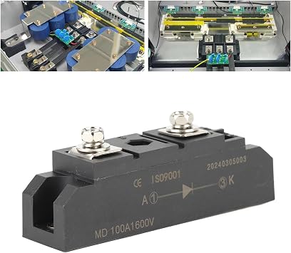 Bridge Rectifier, 100A 1600V 2 Terminals Diode Rectifier Power Module Replacement 2 Terminal Rectifier Module Bridge Replacement
