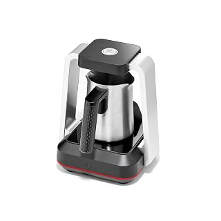 SAKI Turkish Coffee Maker, Electric with Open Form Design, SandBrew Technology, Peak Foam Detection, 100% Plastic-Free Stainless Steel, Dishwasher Safe, 1-5 Cup, 120V - Black - Amazon product rated Grade A