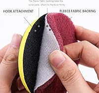 Vista 4 de Glarks Juego de 16 almohadillas de limpieza para cepillo eléctrico de 4 pulgadas con soporte de disco de 4 pulgadas para limpieza de baño y cocina