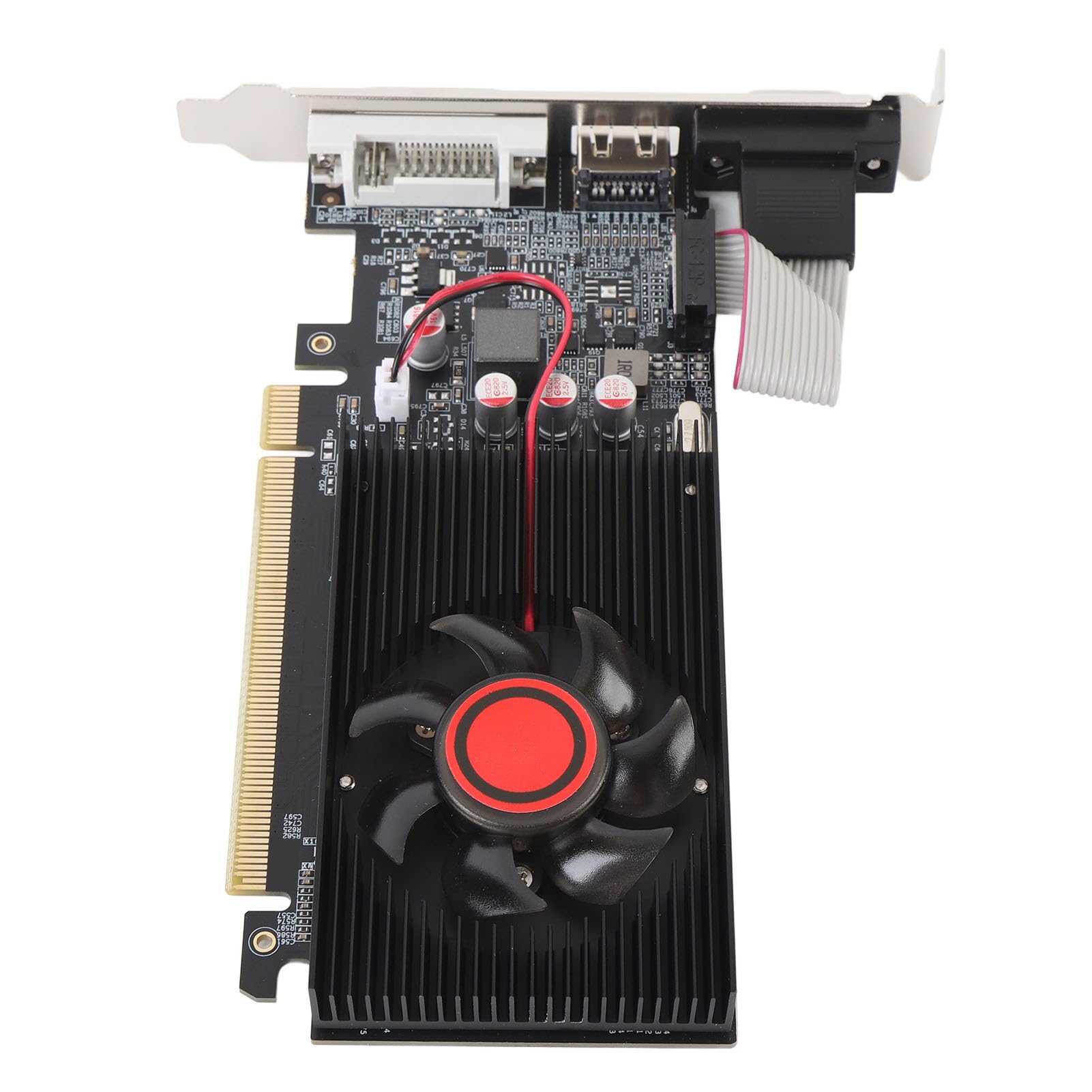 Scheda Grafica GT 610 2GB DDR3, 64 - Bit, HDMI VGA DVI, Scheda Grafica Video per PC per Computer, PCI Express 2.0 con Ventole di Raffreddamento Silenzioso
