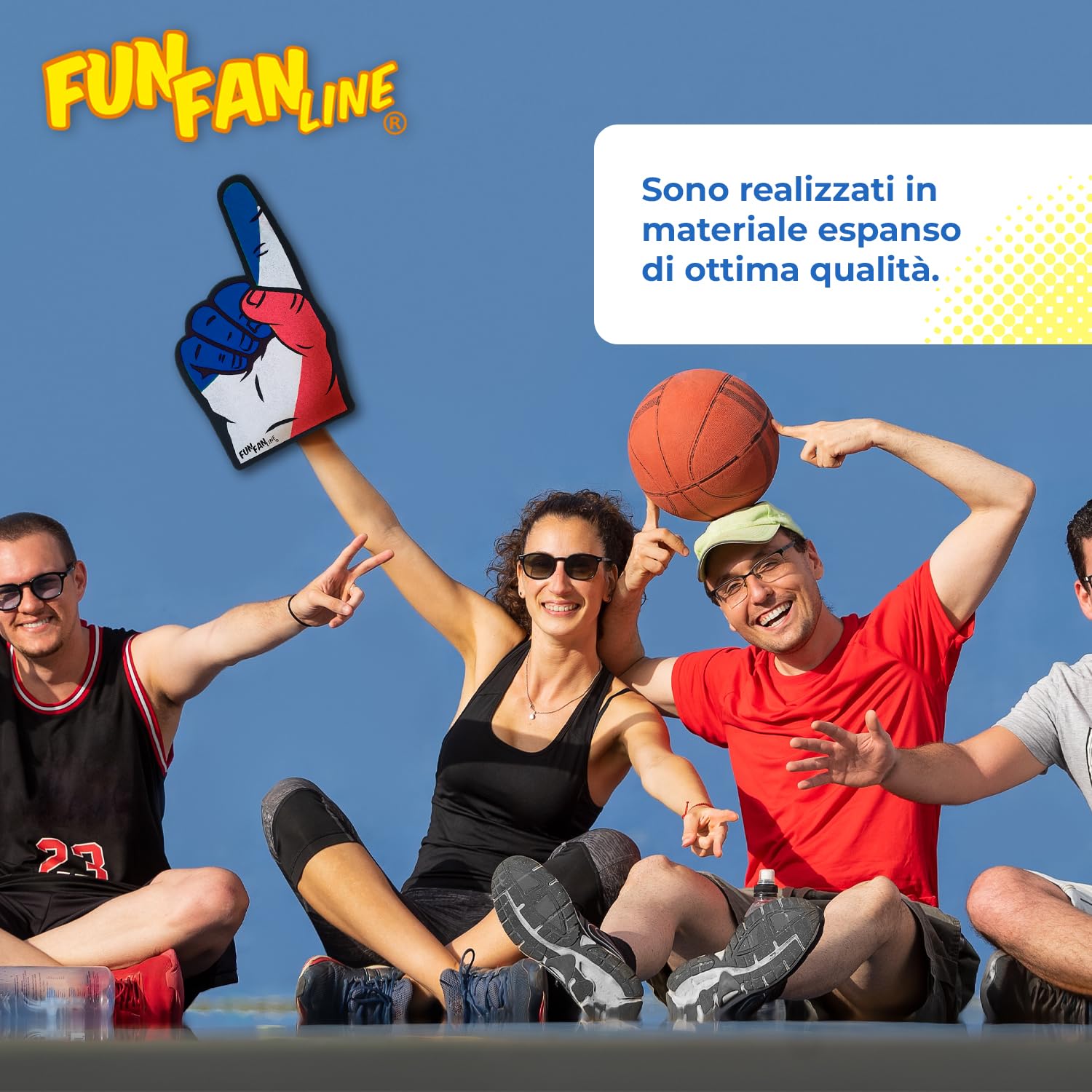 Set da 2 Mano in gommapiuma con Dito Gigante Bandiera di [Paese]. Accessorio per Tifo Sportivo, Feste e Celebrazioni. Perfetto per Partite e Tifosi